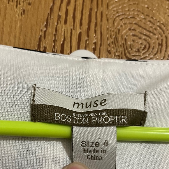 muse Women Black White Houndstooth Drape Neck Elastic Ruched Bodycon Dress Sz-4 - Picture 5 of 7